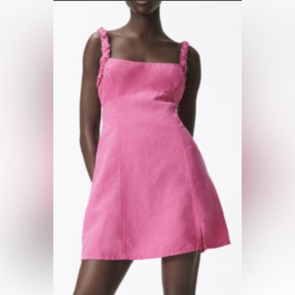 Zara Linen Blend Mini Dress